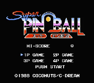 Super Pinball (Japan) (Beta) screen shot title